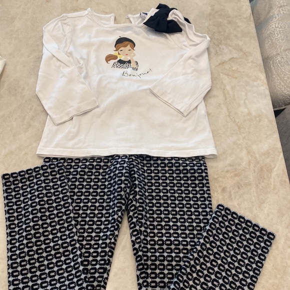 Janie and Jack Girls leggings and LS tops size 6 - Picture 3 of 7